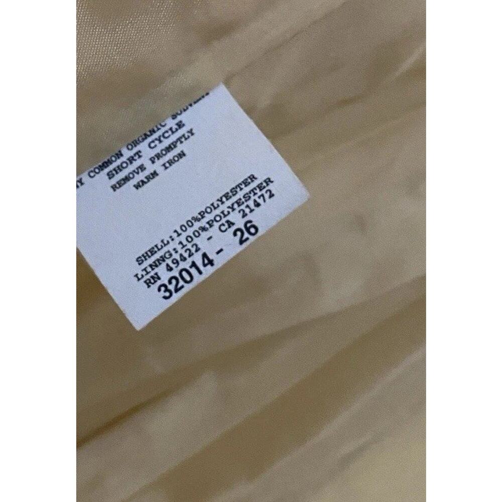 Vtg Jessica McClintock Gunne Sax Yellow satin mini bubble dress 80s Women 7 6 - Picture 11 of 14